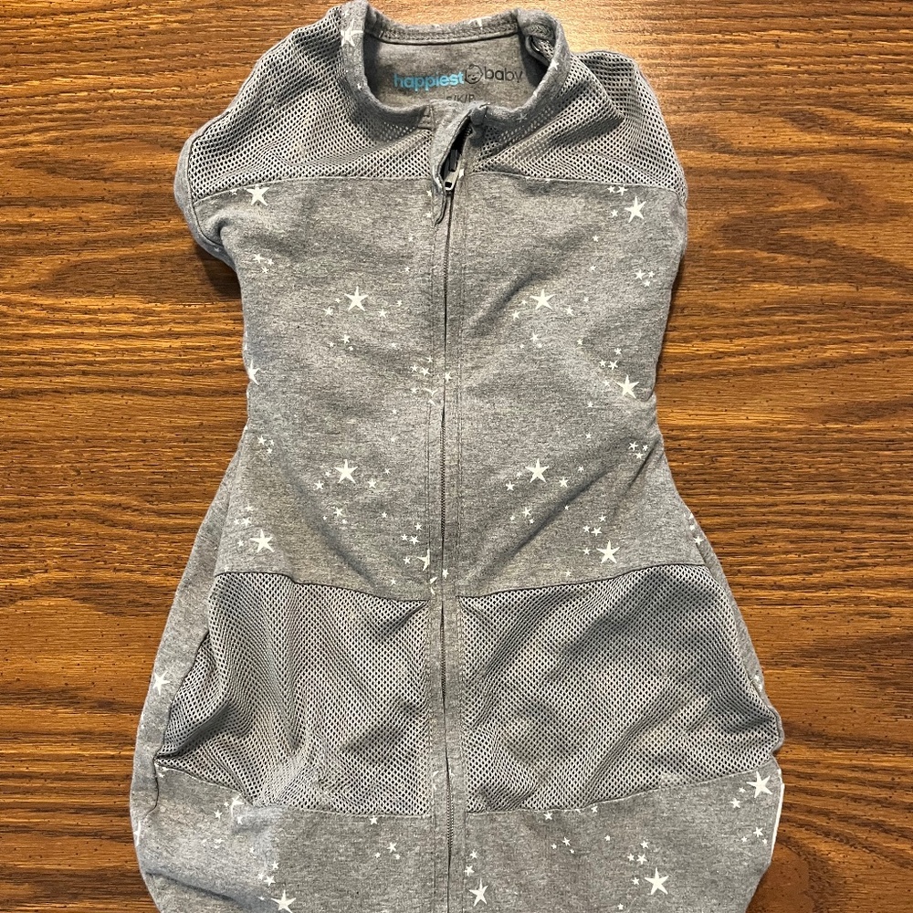Like-New Small Happiest Baby 5-Second Swaddle- Organic Cotton Baby Swaddle
